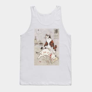 Japanese Tattoo Monmon Cats Aka Tattooed Cats Tank Top